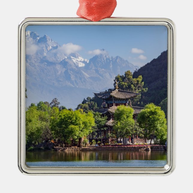 Der Schwarze Drachenpool, Shigu, Yunnan - China Ornament Aus Metall (Vorne)