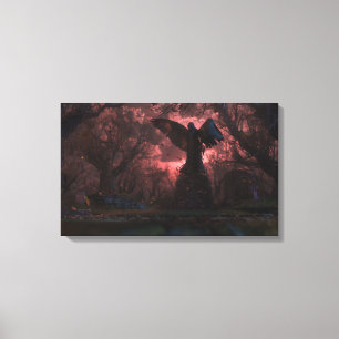 Der schwarze Engel Leinwanddruck