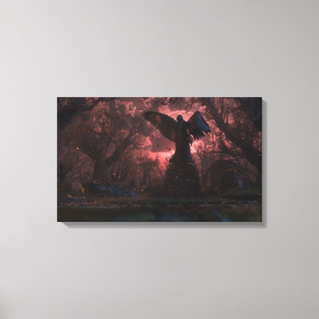 Der schwarze Engel Leinwanddruck (Vorderseite)
