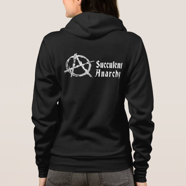 Der schwarze Hoodie der saftigen Anarchie-Frauen (Rückseite)