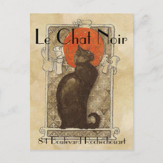 Der schwarze Kater Postkarte