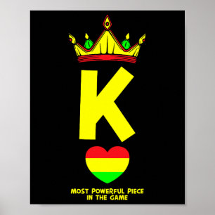 Der schwarze König ist das mächtigste Stück im Spi Poster