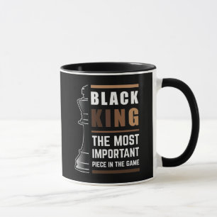 Der schwarze König ist das wichtigste Stück im Spi Tasse