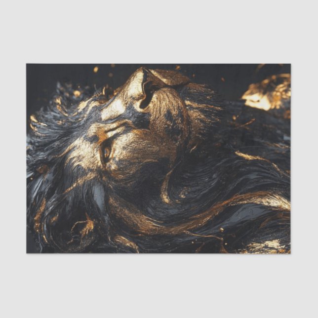 Der Schwarze Löwe King2 Seidenpapier (Vorderseite)
