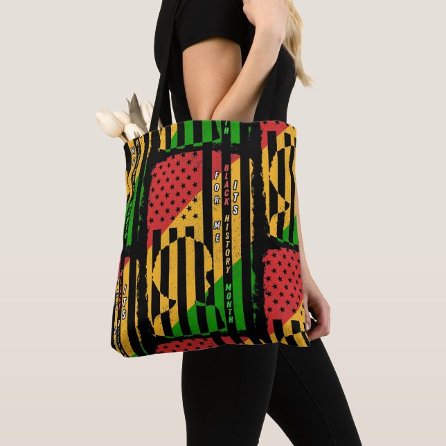 Der schwarze Monat für mich - BHM zitiert US-Flagg Tasche (Von Nahem)
