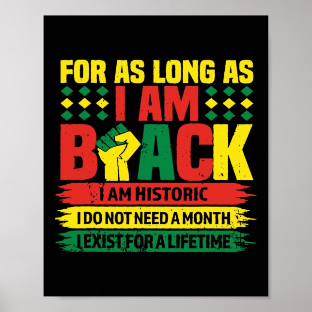 Der schwarze Monat, solange ich schwarz bin, bin i Poster (Vorne)