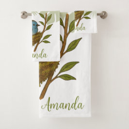 Der schwarze Neapel unter den Blätter Badhandtuch Set