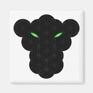 Der Schwarze Panther des Lebens - Heilige Tiere 01 Magnet