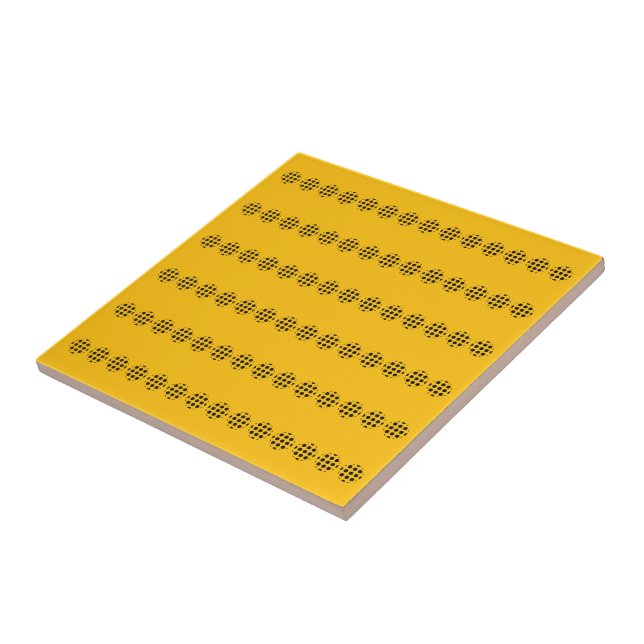 Der schwarze Polka-Dot-Screen rundet das horizonta Fliese (Seite)