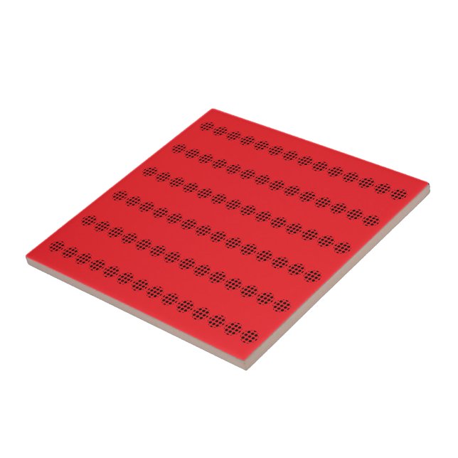 Der schwarze Polka-Dot-Screen rundet das horizonta Fliese (Seite)