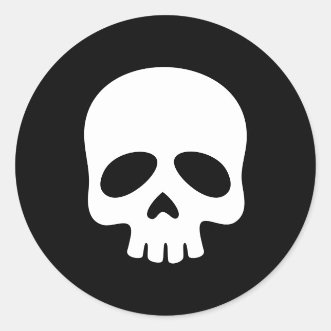 Der schwarze Schädelsticker Runder Aufkleber (Vorderseite)