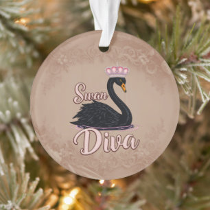 Der schwarze Schwan, Königin des Wassers. Ornament