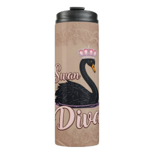 Der schwarze Schwan, Königin des Wassers.  Thermosbecher