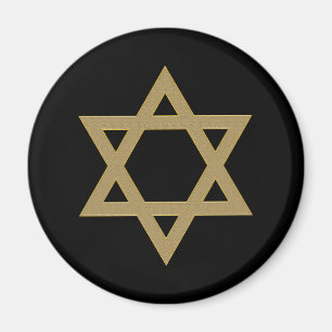 Der schwarze und goldene Star von David Magen Dovi Magnet