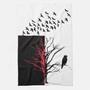 Der schwarze Vogel Geschirrtuch