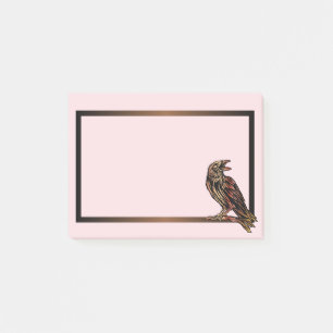 Der schwarze Vogel Post-it Klebezettel