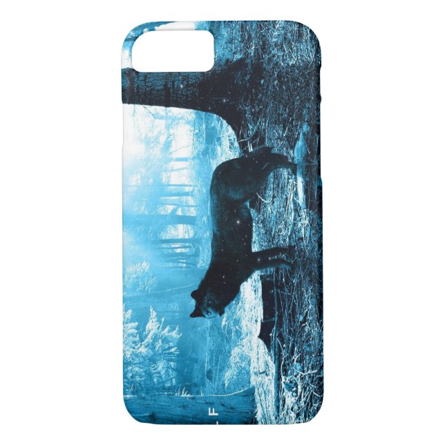 Der Schwarze Wolf allein im Wald Case-Mate iPhone Hülle (Rückseite)