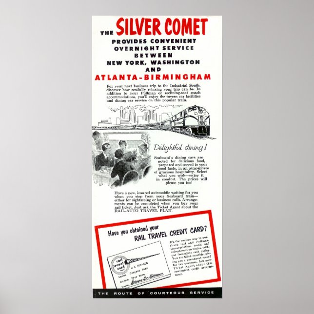 Der Seaboard RailRoad Silver Comet Train Poster (Vorne)
