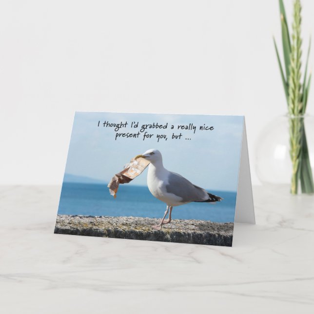 Der Seagull und der nicht gegenwärtige Geburtstag Karte (Vorderseite)