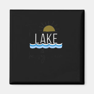 Der See ist mein glücklicher Ort Boating-Geschenk  Magnet