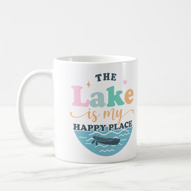 Der See ist mein glücklicher Ort Kaffeetasse (Links)