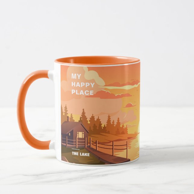 Der See ist mein glücklicher Ort Tasse (Links)