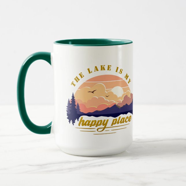 Der See ist mein glücklicher Ort Tasse (Links)