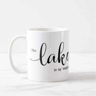 Der See ist mein glücklicher Platz - Namensanker Kaffeetasse