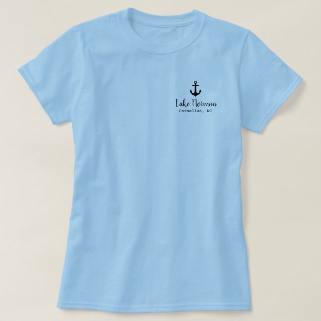Der See ist mein glückliches Place T-Shirt (Design vorne)