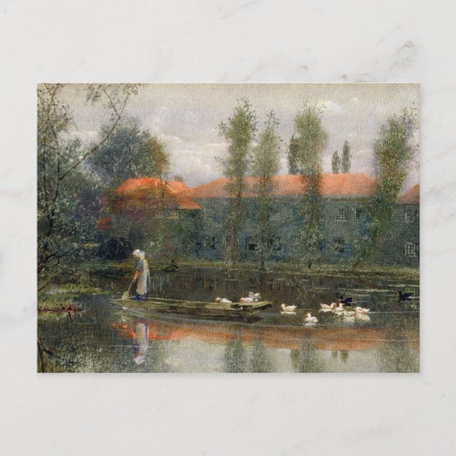 Der See William Morris funktioniert in der Abtei M Postkarte (Vorderseite)