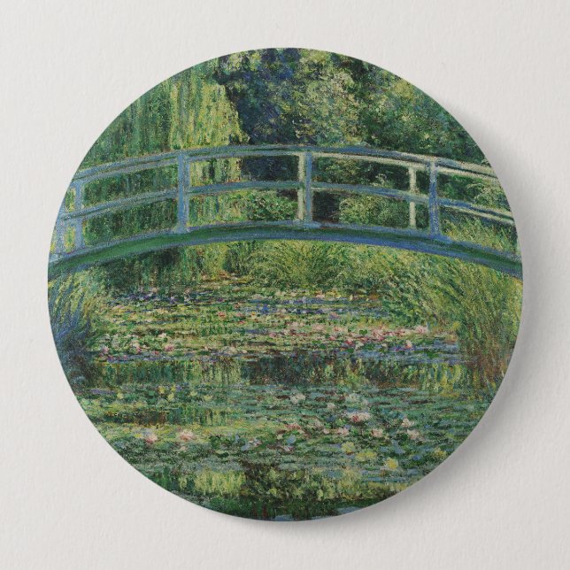 Der Seerosenteich, Landschaftsölgemälde, Monet Button (Vorderseite)
