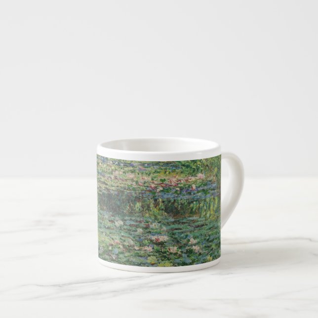 Der Seerosenteich, Landschaftsölgemälde, Monet Espressotasse (Vorderseite Rechts)