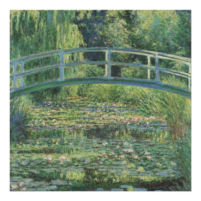 Der Seerosenteich, Landschaftsölgemälde, Monet Fotodruck (Vorne)