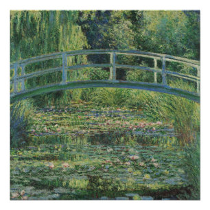 Der Seerosenteich, Landschaftsölgemälde, Monet Poster