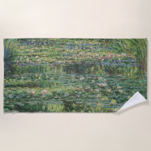 Der Seerosenteich, Landschaftsölgemälde, Monet Strandtuch
