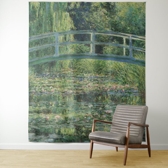 Der Seerosenteich, Landschaftsölgemälde, Monet Wandteppich (Beispiel)