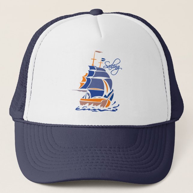 Der Segelnhut, kundengerecht - wählen Sie Farbe Truckerkappe (Vorderseite)