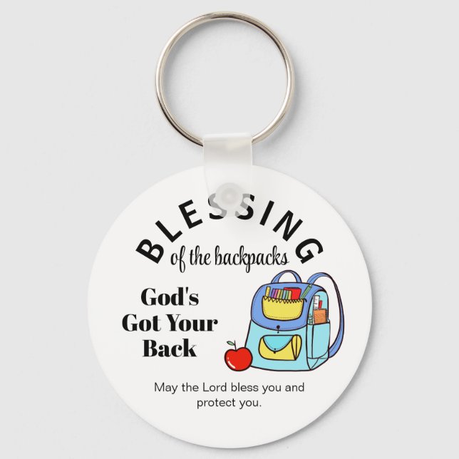 Der Segen der Rucksäcke Gottes Got Rücken Schlüsselanhänger (Vorderseite)