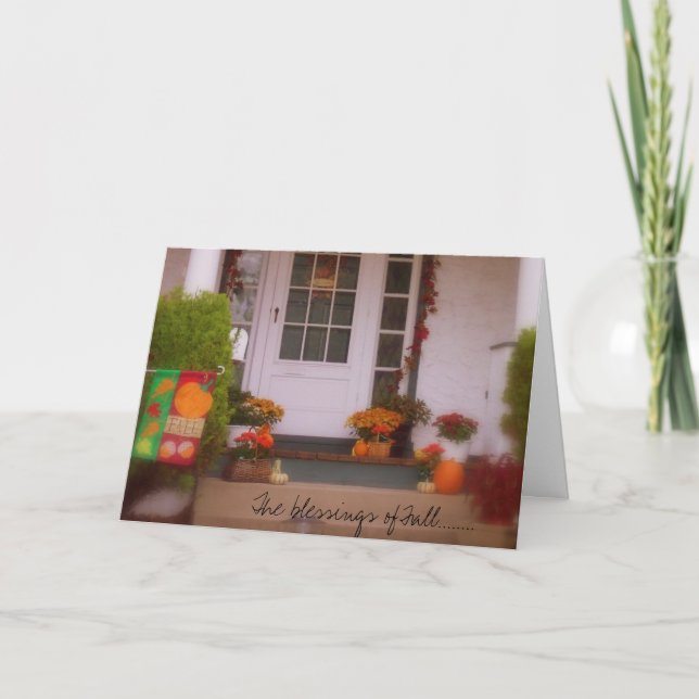 Der Segen des Falles ........ Feiertagskarte (Vorderseite)