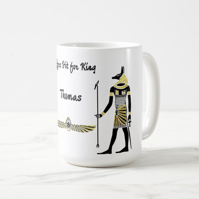 Der Segen des Golden Pharao: Kunst des alten Ägypt Kaffeetasse (VorderseiteRechts)