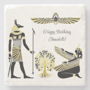 Der Segen des Golden Pharao: Kunst des alten Ägypt Steinuntersetzer