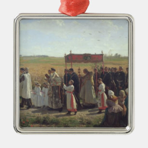 Der Segen des Weizens im Artois, 1857 Silbernes Ornament