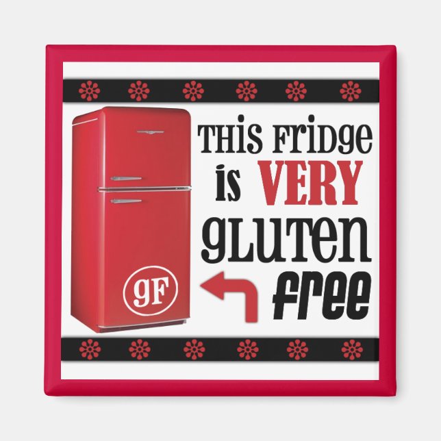 Der sehr glutenfreie Kühlschrankmagnet (Vorne)