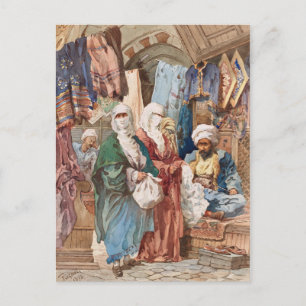 „Der Seidenbasar“ Kunstpostkarte Postkarte