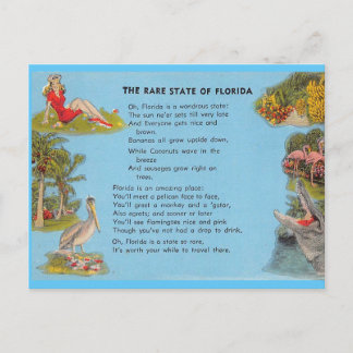 Der seltene Staat Floridas Postkarte