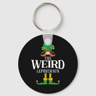 Der seltsame Leprechaun St Patricks Day Übereinsti Schlüsselanhänger