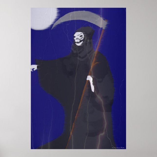 Der Sensenmann druckt Poster (Vorne)