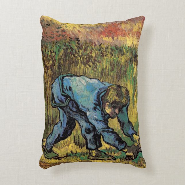 Der Sensenmann mit Sickle von Vincent van Gogh Dekokissen (Vorderseite(Vertikal))