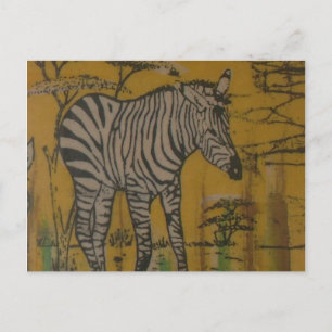 Der Serengeti-Geist: Zebrengrasen in der Mara Postkarte
