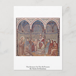 Der Sermon auf dem Heiligen Franziskus von Giotto  Postkarte